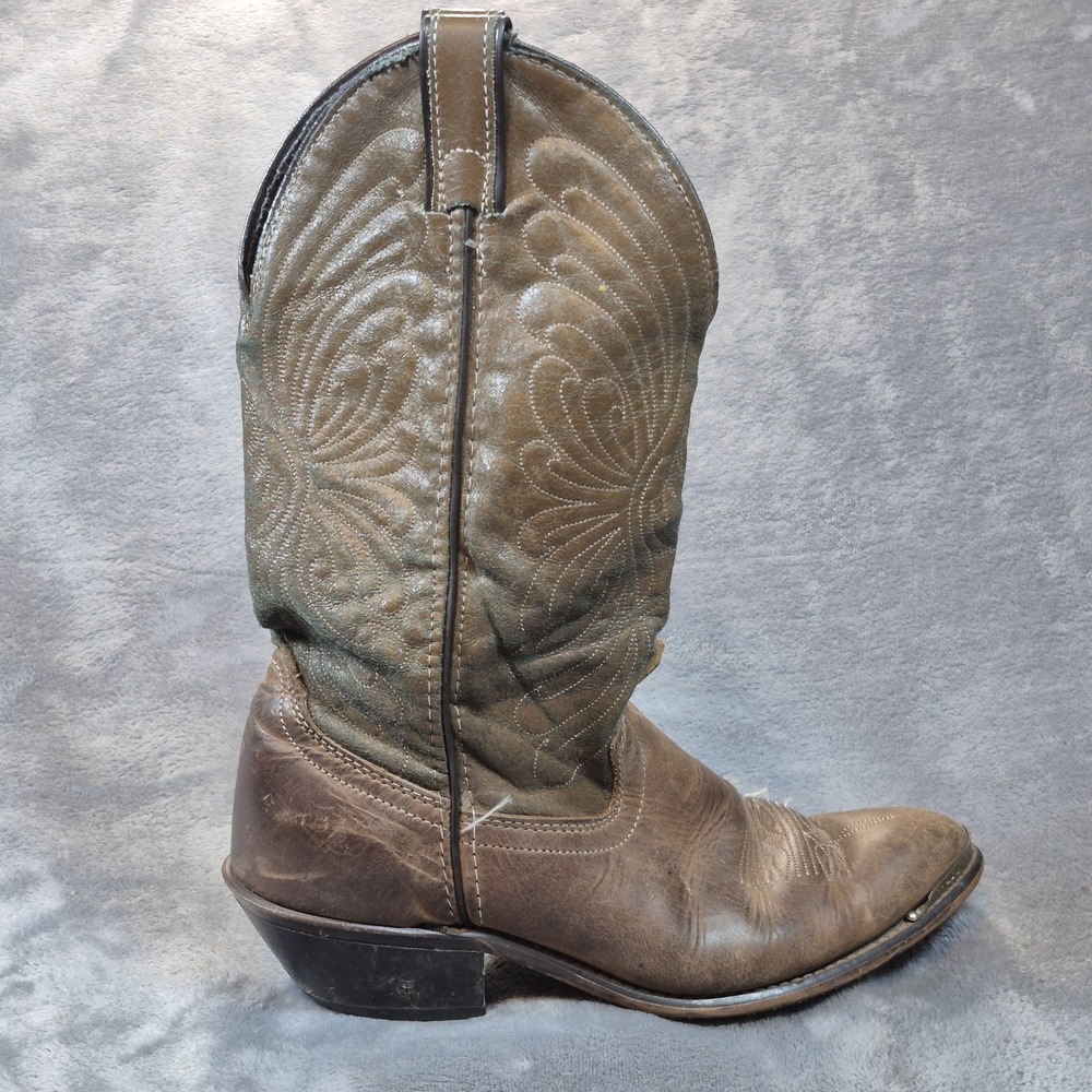 Ariat Boots Womens 8.5 Brown Leather Heritage R Toe Western Cowgirl
